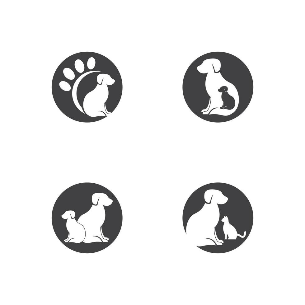 animalerie silhouette logo illustration vectorielle vecteur