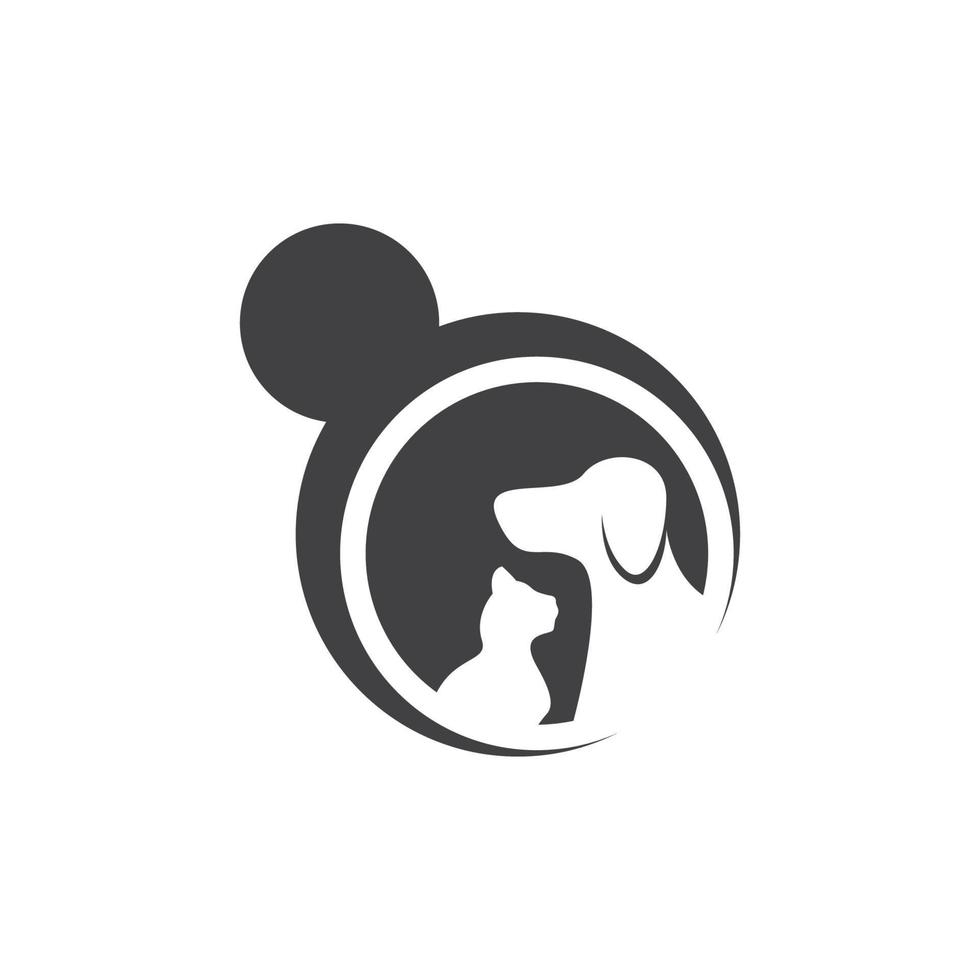 animalerie silhouette logo illustration vectorielle vecteur