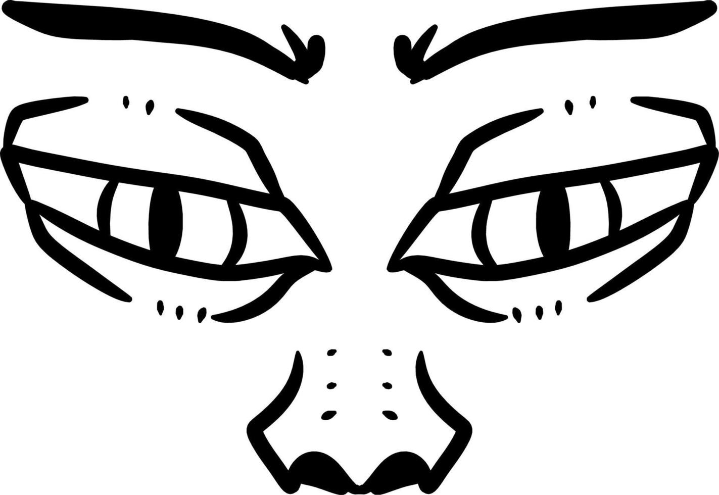 illustration vectorielle de dessin animé visage maléfique vecteur