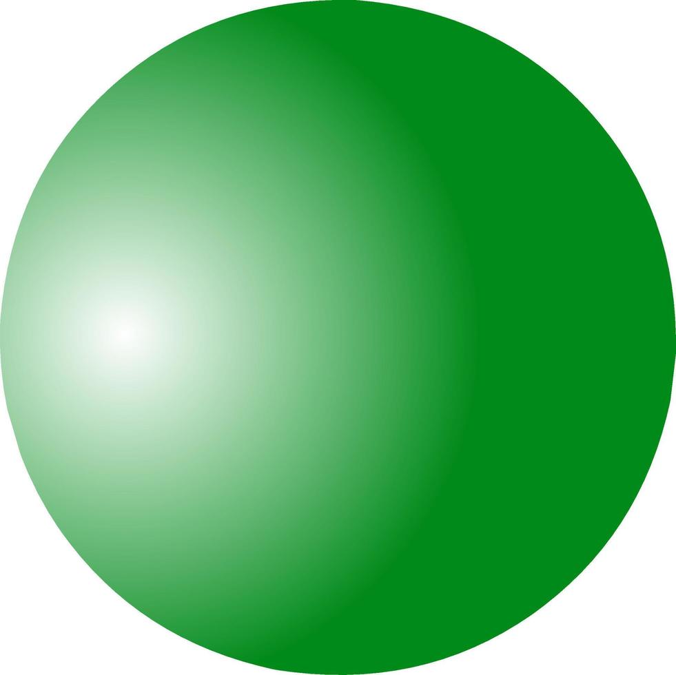 sphère verte isolée sur blanc vecteur
