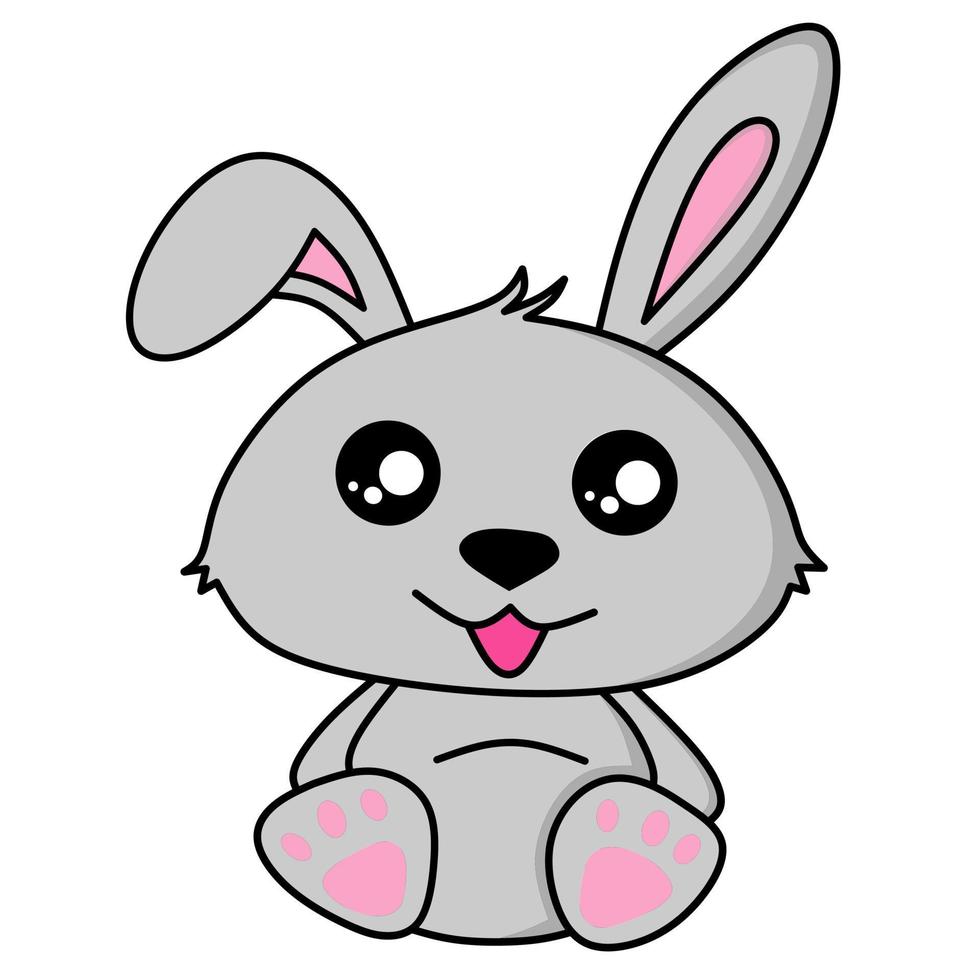 dessin vectoriel de lapin pour cahier de coloriage