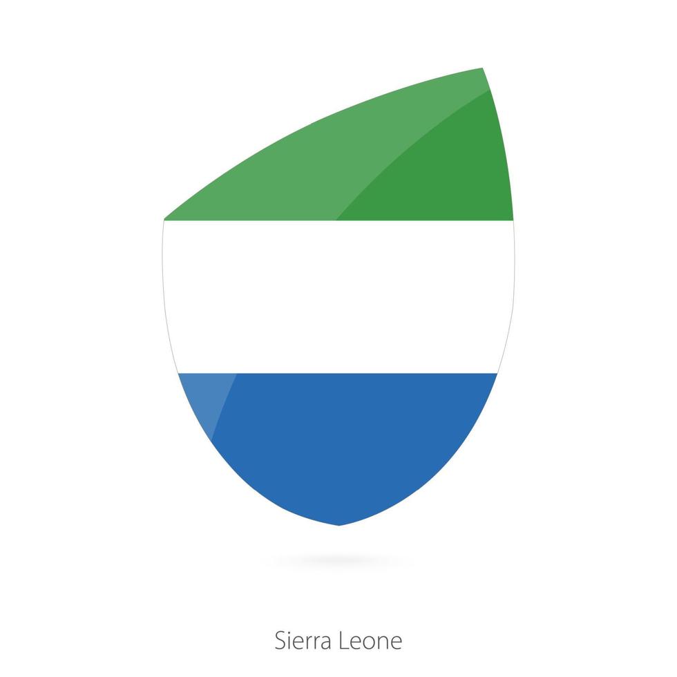 drapeau de la sierra leone. drapeau sierra leone rugby. vecteur