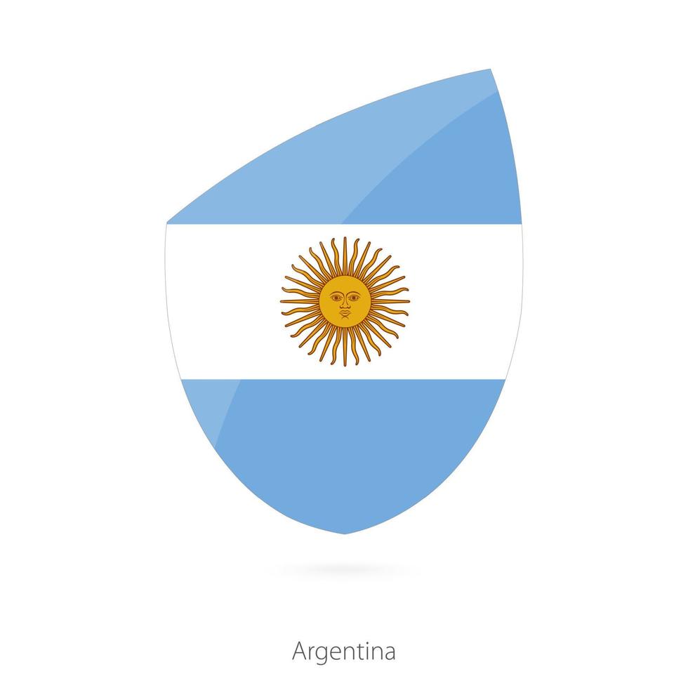 drapeau de l'argentine dans le style de l'icône du rugby. vecteur