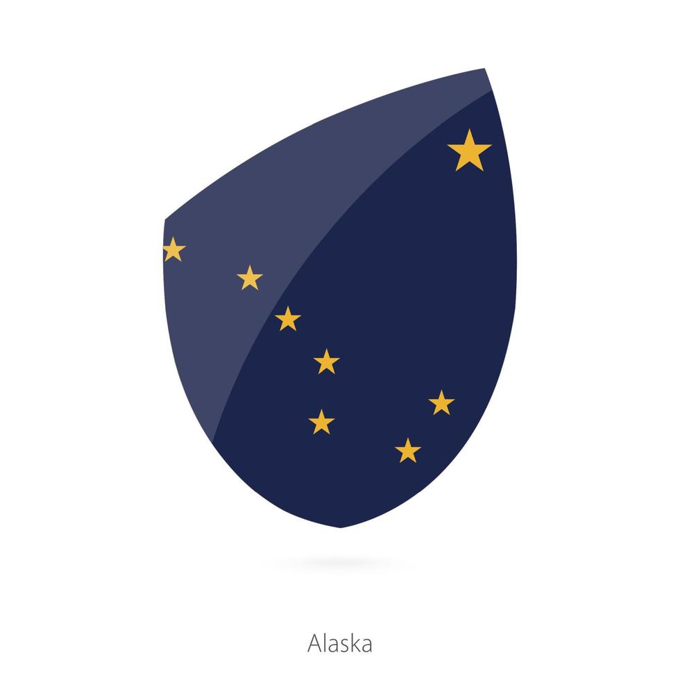 drapeau de l'Alaska. vecteur