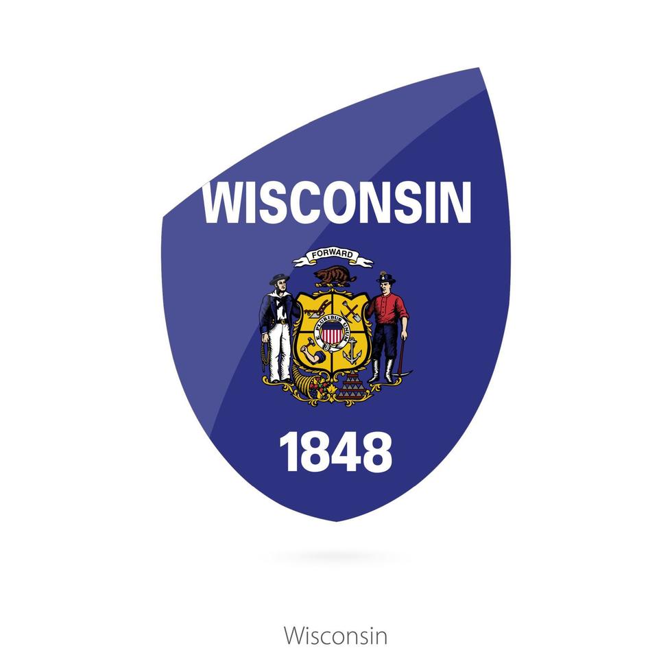 drapeau du wisconsin. vecteur