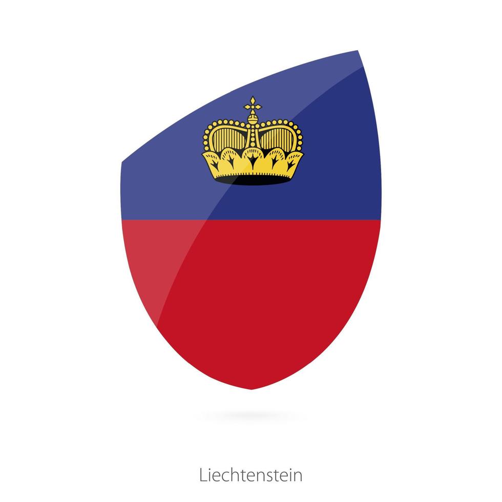 drapeau du liechtenstein dans le style de l'icône du rugby. vecteur