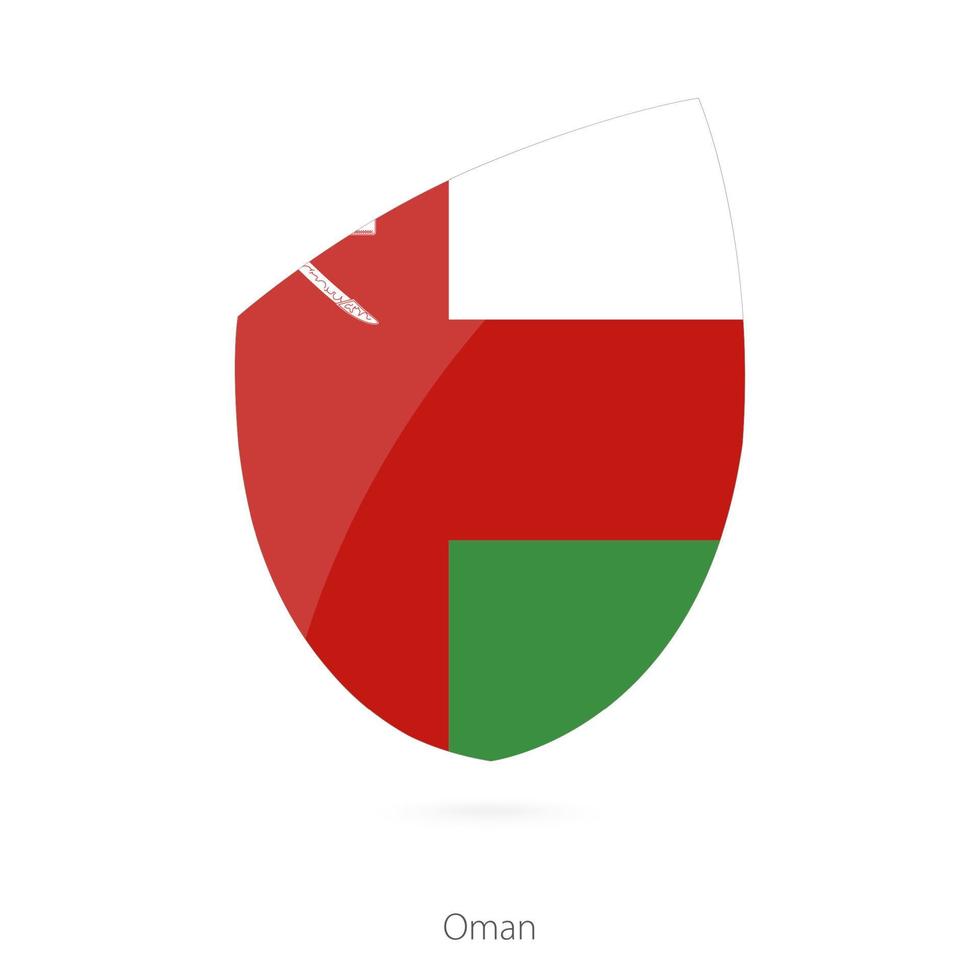 drapeau d'oman. vecteur