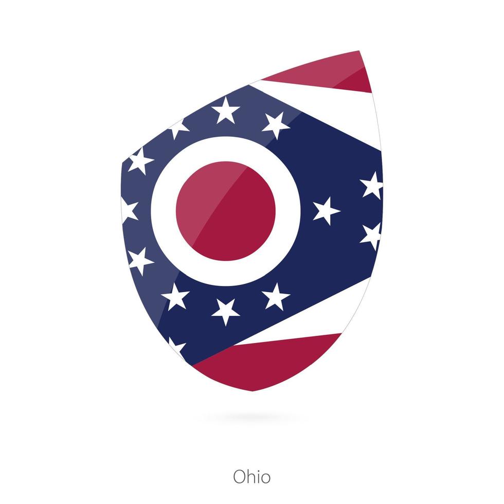 drapeau de l'Ohio. vecteur