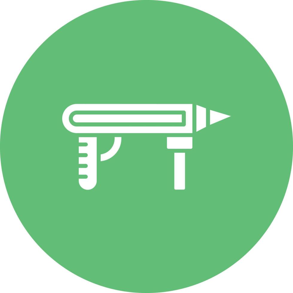 icône de fond de cercle de glyphe de pistolet à mousse vecteur