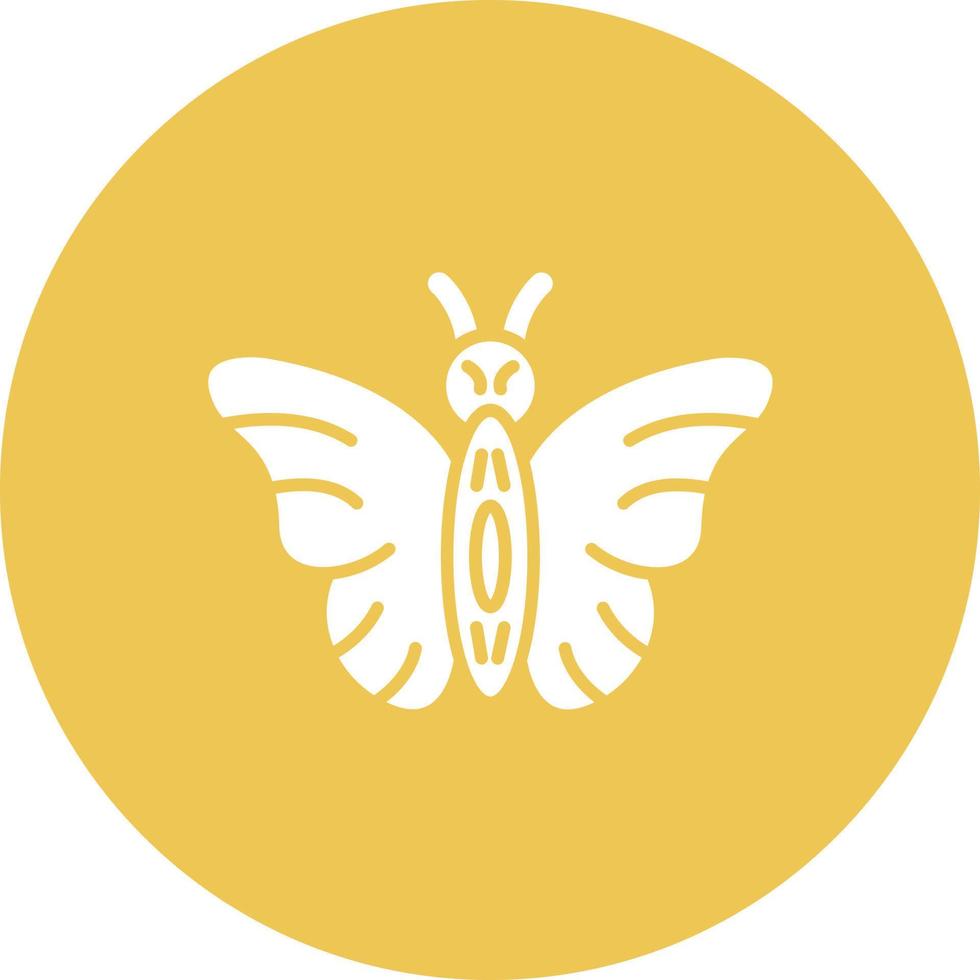 icône de fond de cercle de glyphe de papillon vecteur
