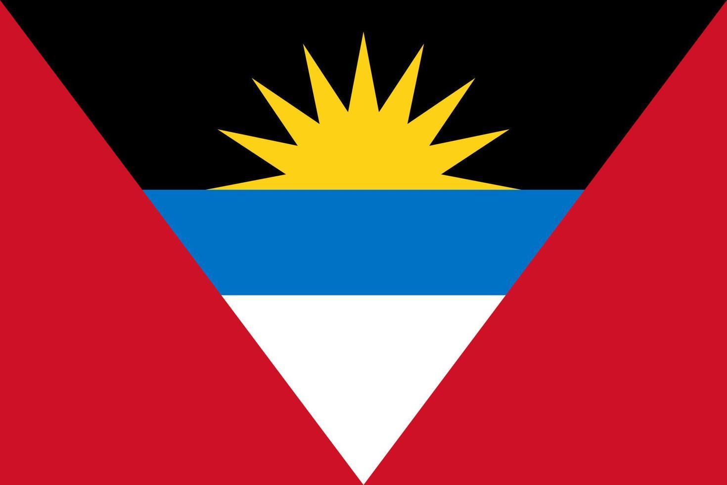 illustration simple du drapeau antigua-et-barbuda pour le jour de l'indépendance ou les élections vecteur