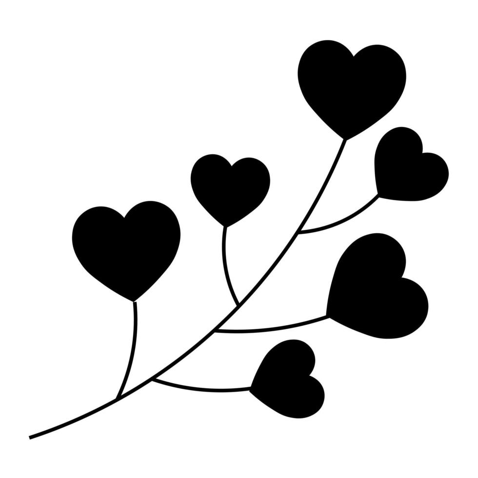 illustration simple de l'icône du cœur pour st. La Saint-Valentin vecteur