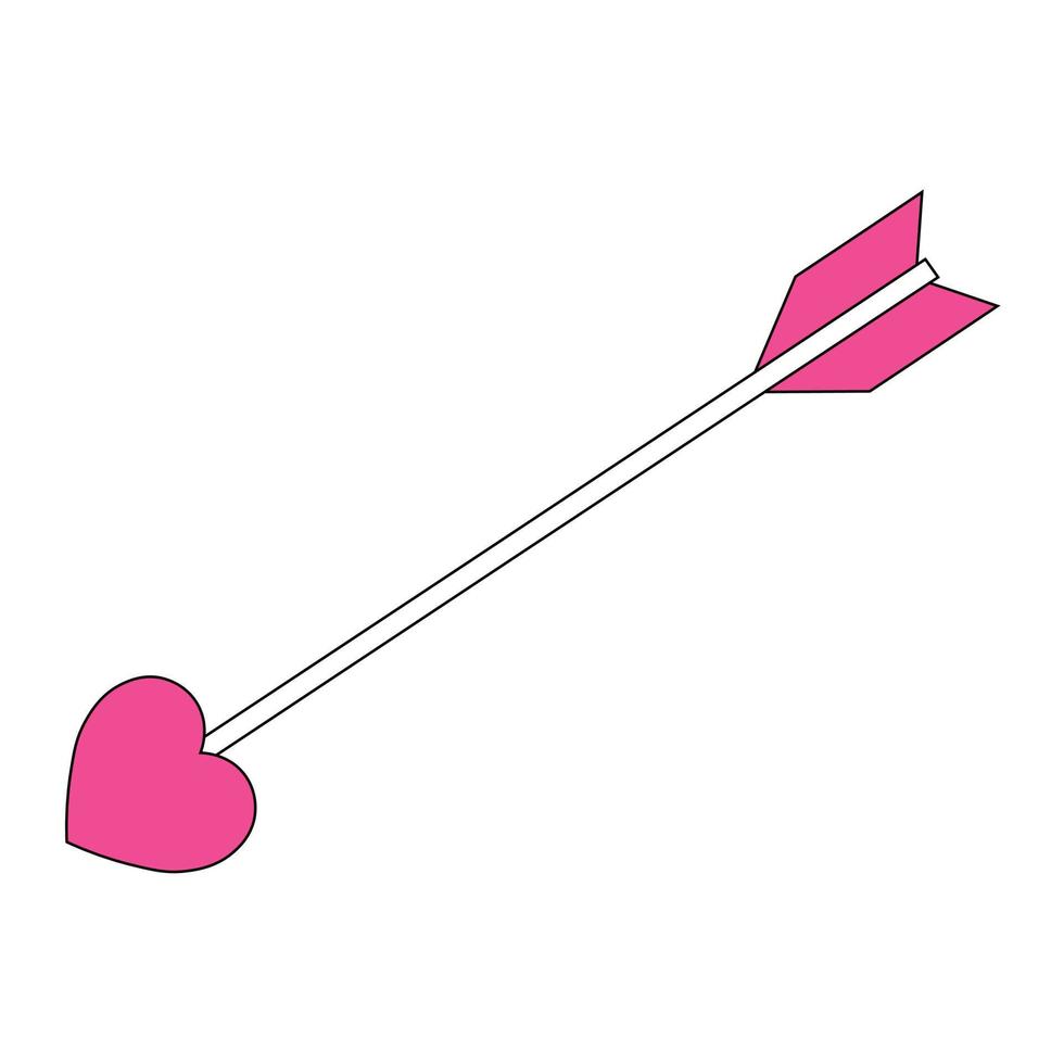 illustration simple de l'icône du cœur pour st. La Saint-Valentin vecteur