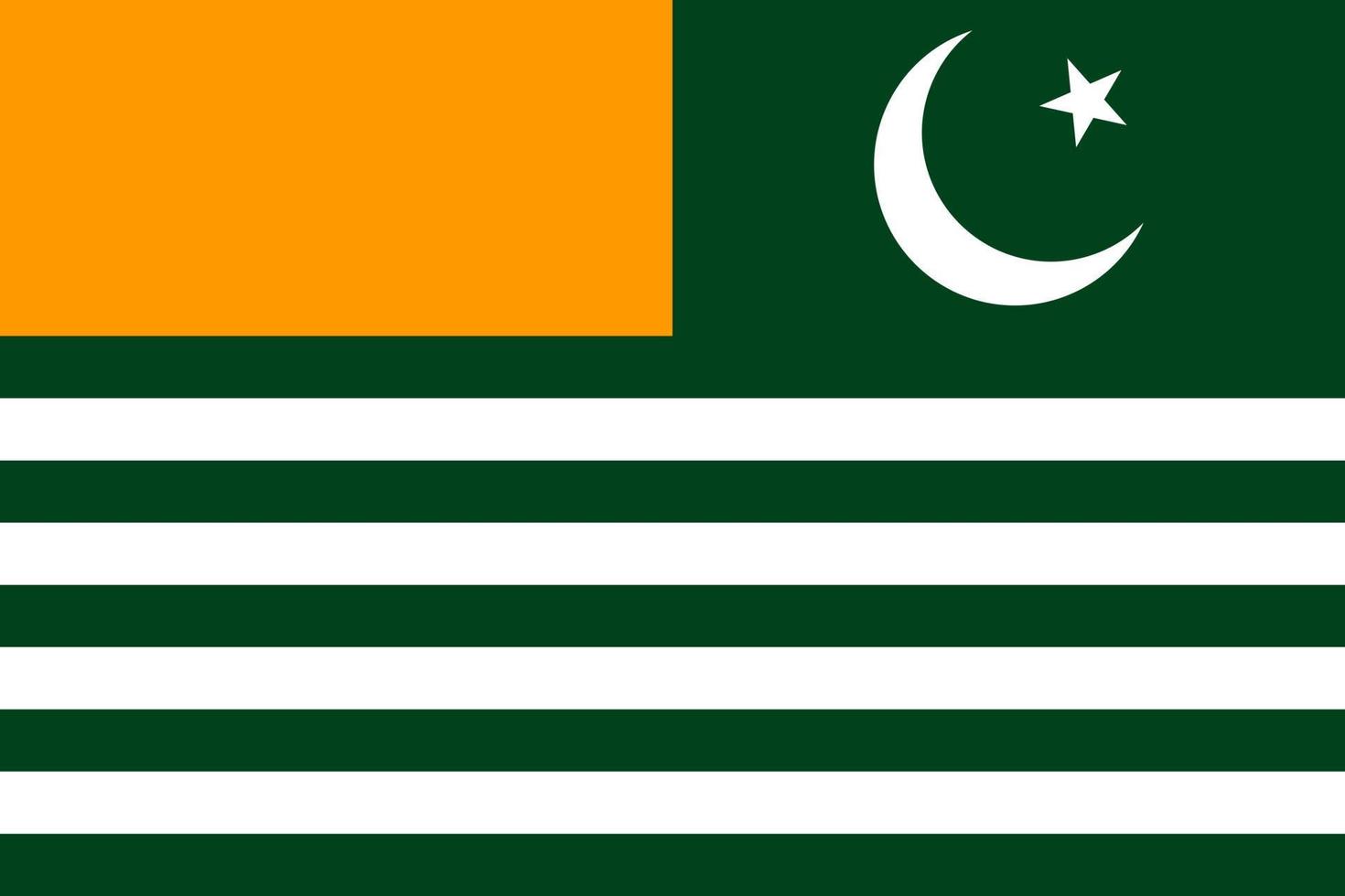 illustration simple du drapeau de l'azad jammu et du cachemire pour le jour de l'indépendance ou les élections vecteur