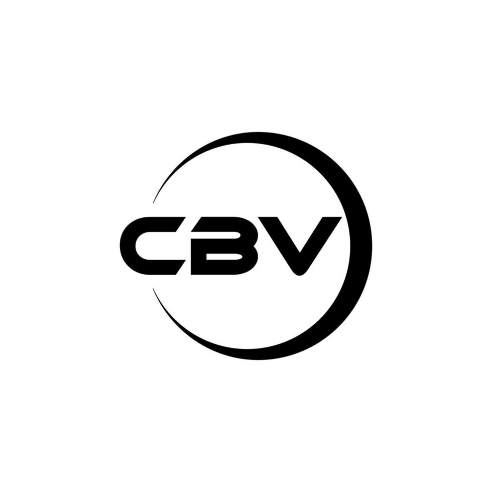 création de logo de lettre cbv dans l'illustration. logo vectoriel, dessins de calligraphie pour logo, affiche, invitation, etc. vecteur