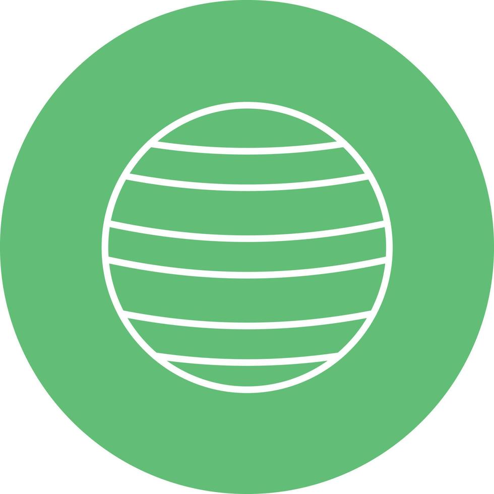 icône de fond de cercle de ligne de fitball vecteur
