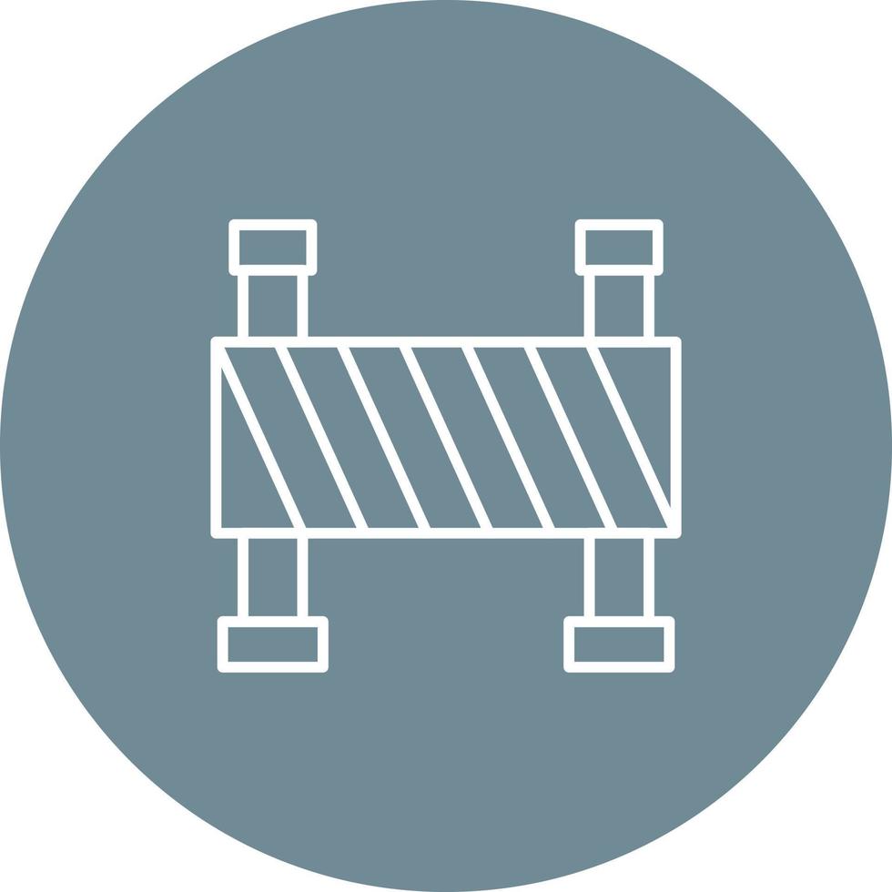 icône de fond de cercle de ligne de barrière de construction vecteur