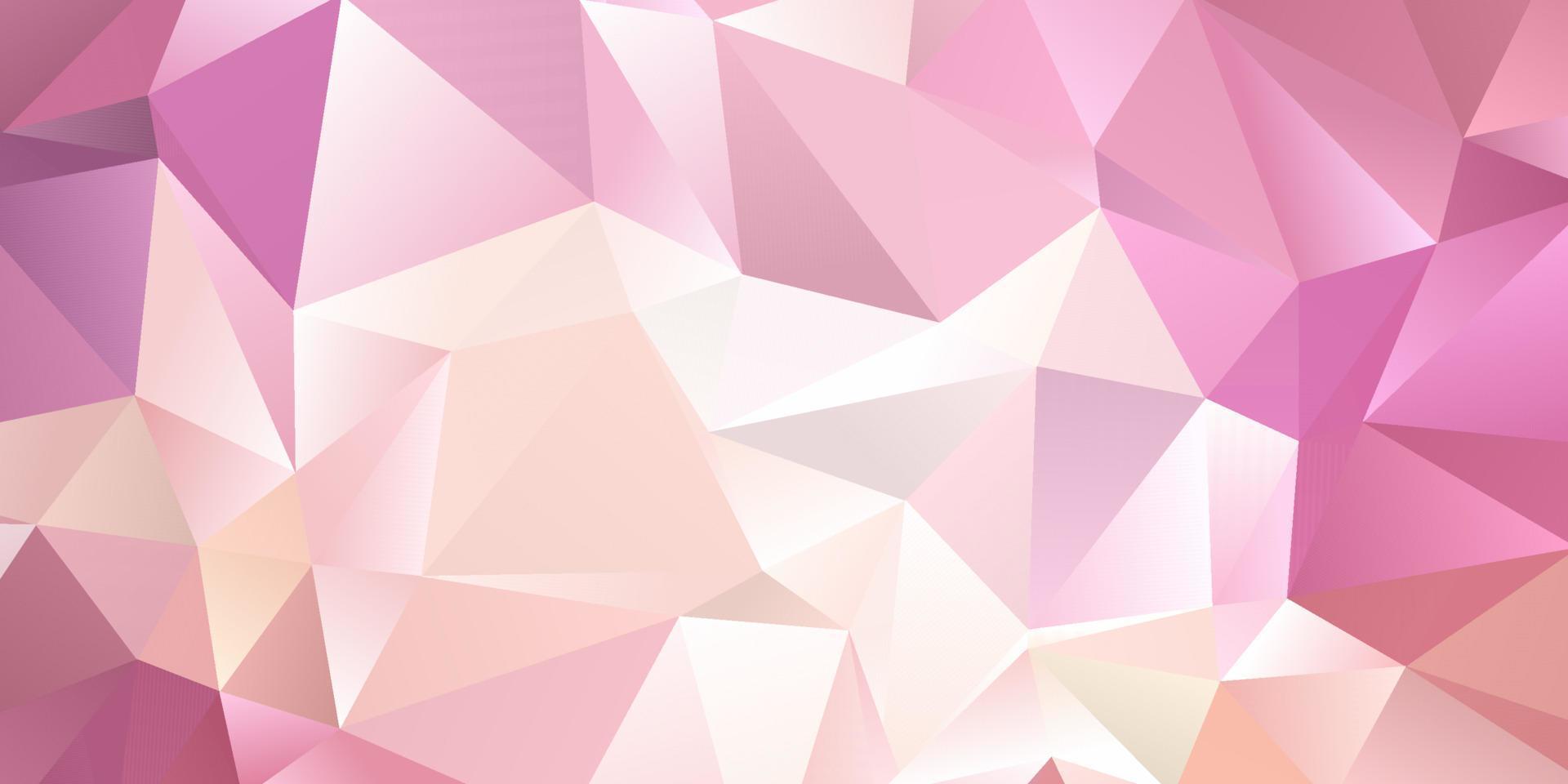 conception de bannière abstraite low poly dans des couleurs rose pastel vecteur