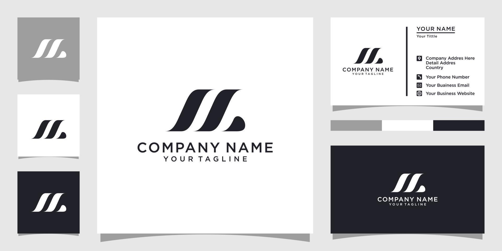 ma ou am lettre logo design template vecteur