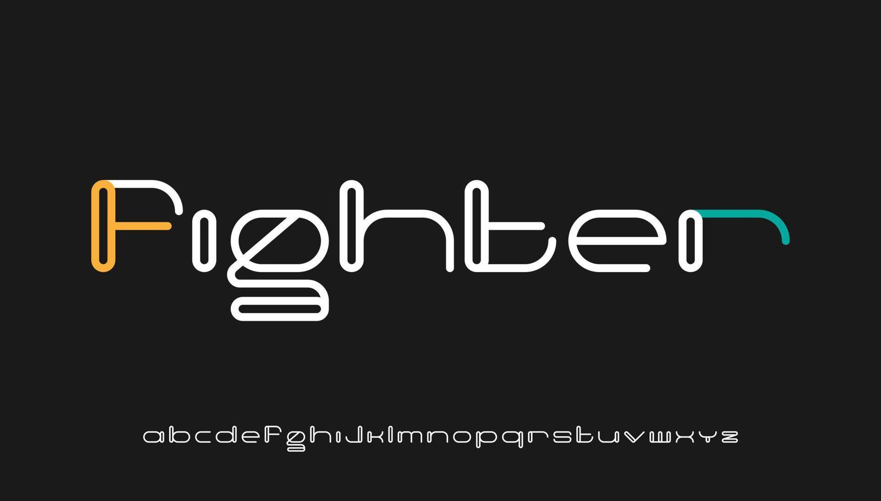 création de logo de petite lettre alphabet double doublure vecteur