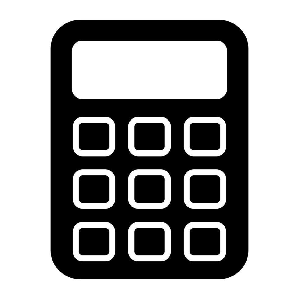 vecteur unique de calculatrice dans un style modifiable, ajoutant une machine