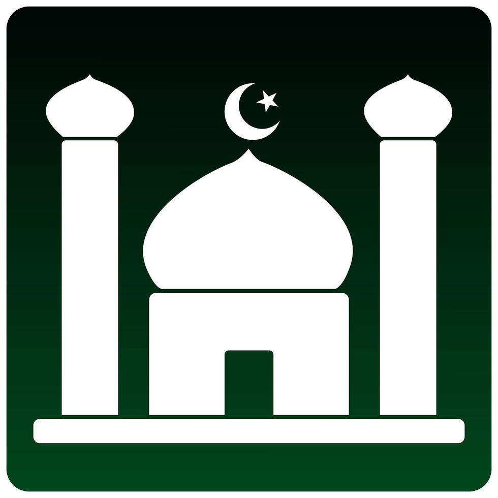 icône islamique, minaret de la mosquée. illustration vectorielle. vecteur