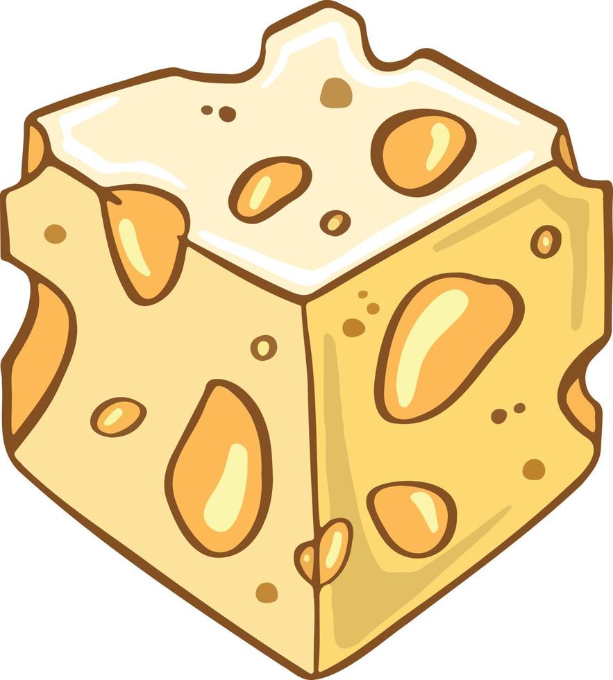 symbole de fromage caillé, bryndza en style cartoon. pour les menus des restaurants et les sites Web. illustration vectorielle vecteur