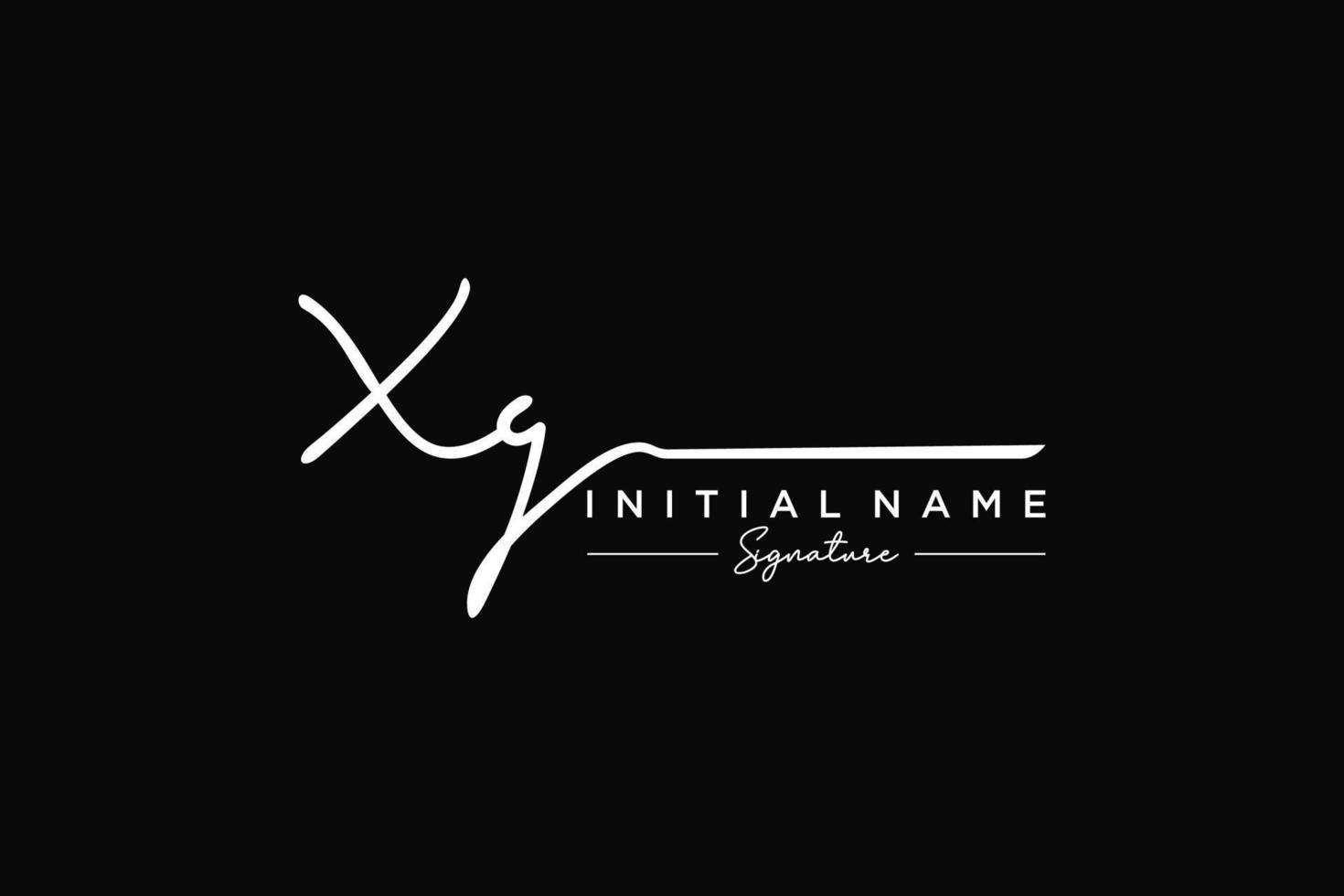 vecteur de modèle de logo de signature xg initial. illustration vectorielle de calligraphie dessinée à la main.