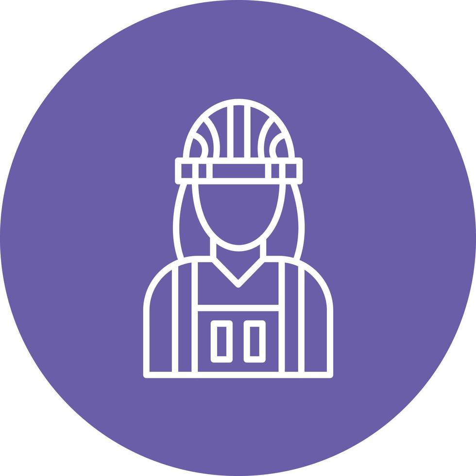icône de fond de cercle de ligne féminine constructeur vecteur