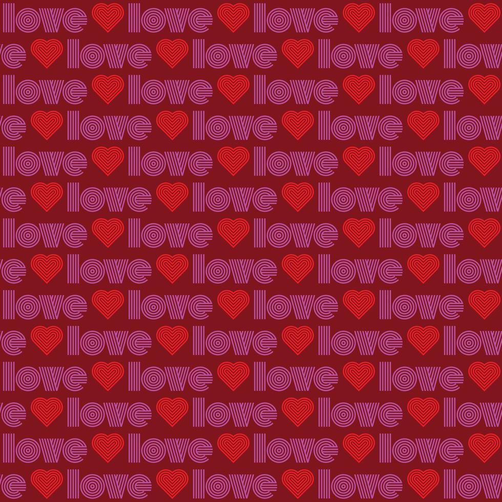 saint valentin amour motif vectoriel à rayures sans couture avec des coeurs