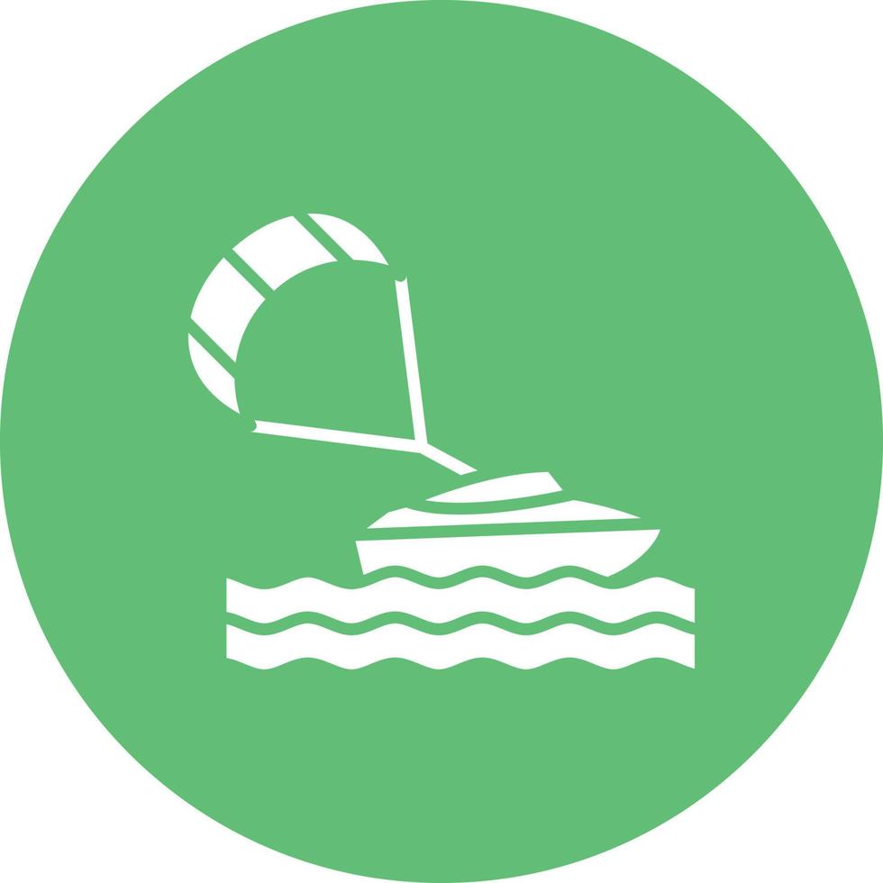 icône de fond de cercle de glyphe de parachute ascensionnel vecteur