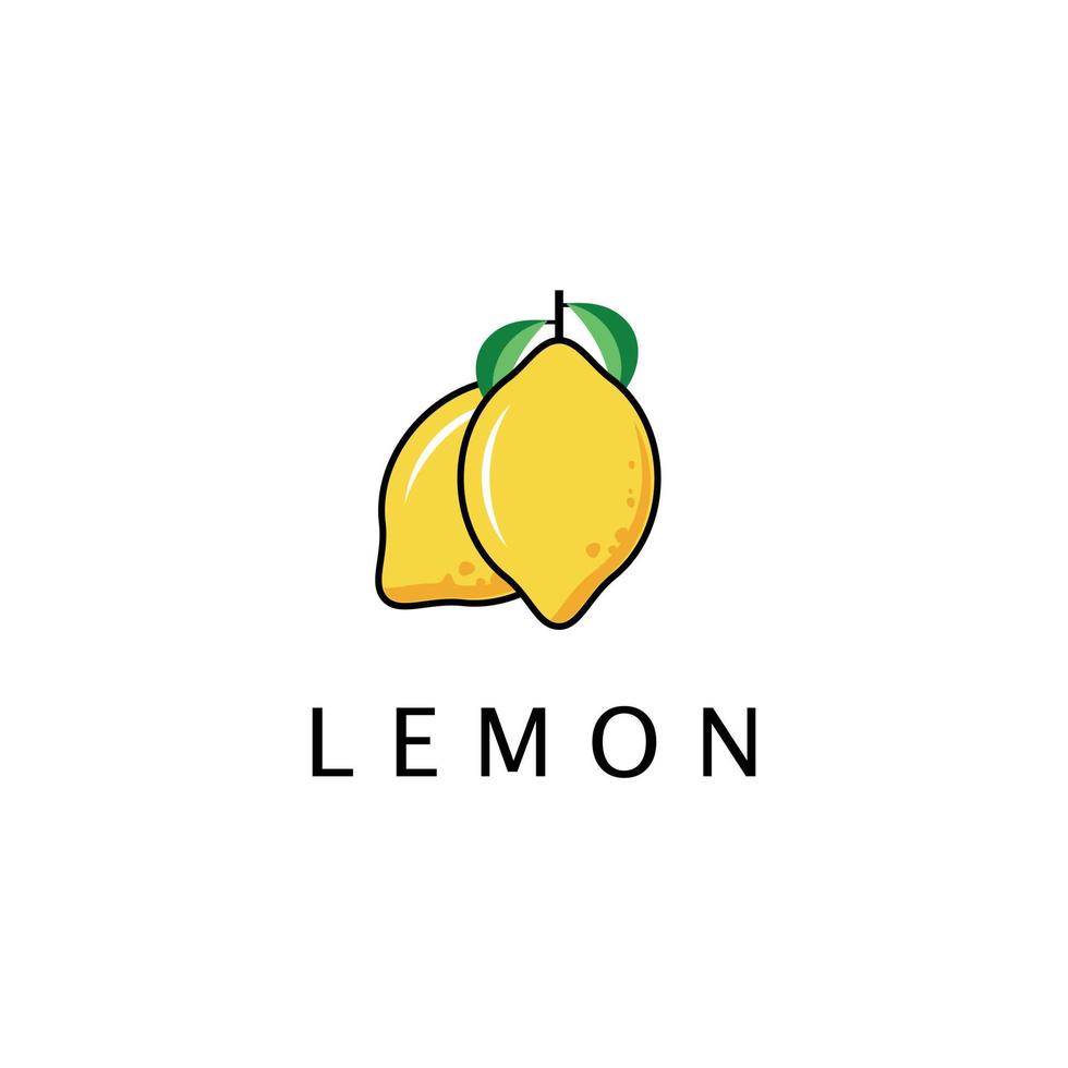 citron logo modèle vecteur icône de limonade fraîche