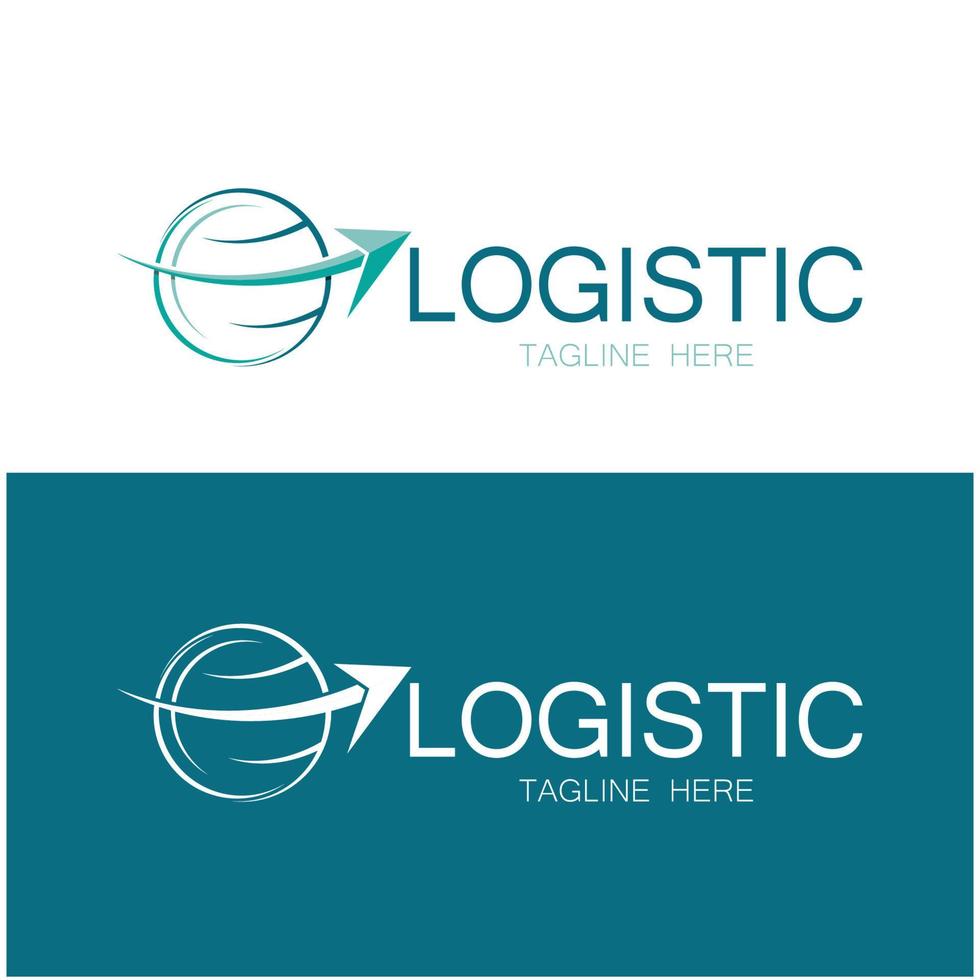 logistique logo icône illustration vecteur conception distribution symbole livraison de marchandises économie finance