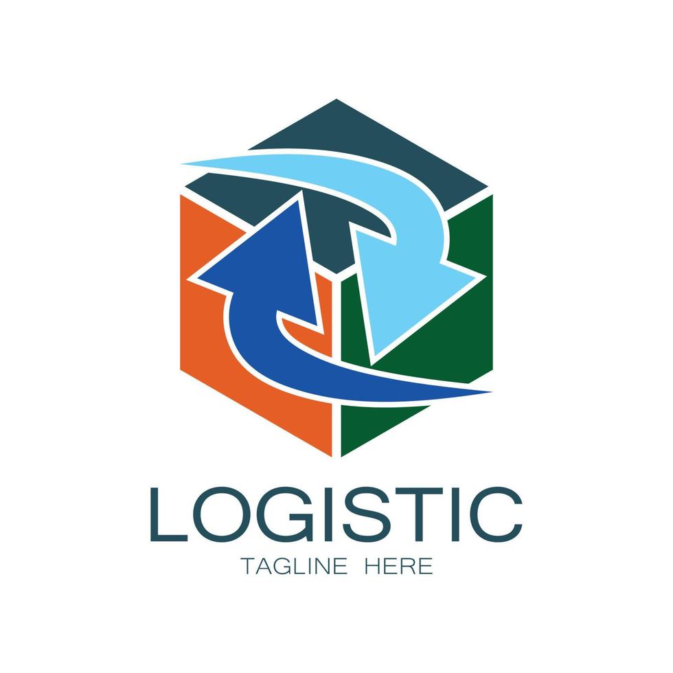 logistique logo icône illustration vecteur conception distribution symbole livraison de marchandises économie finance