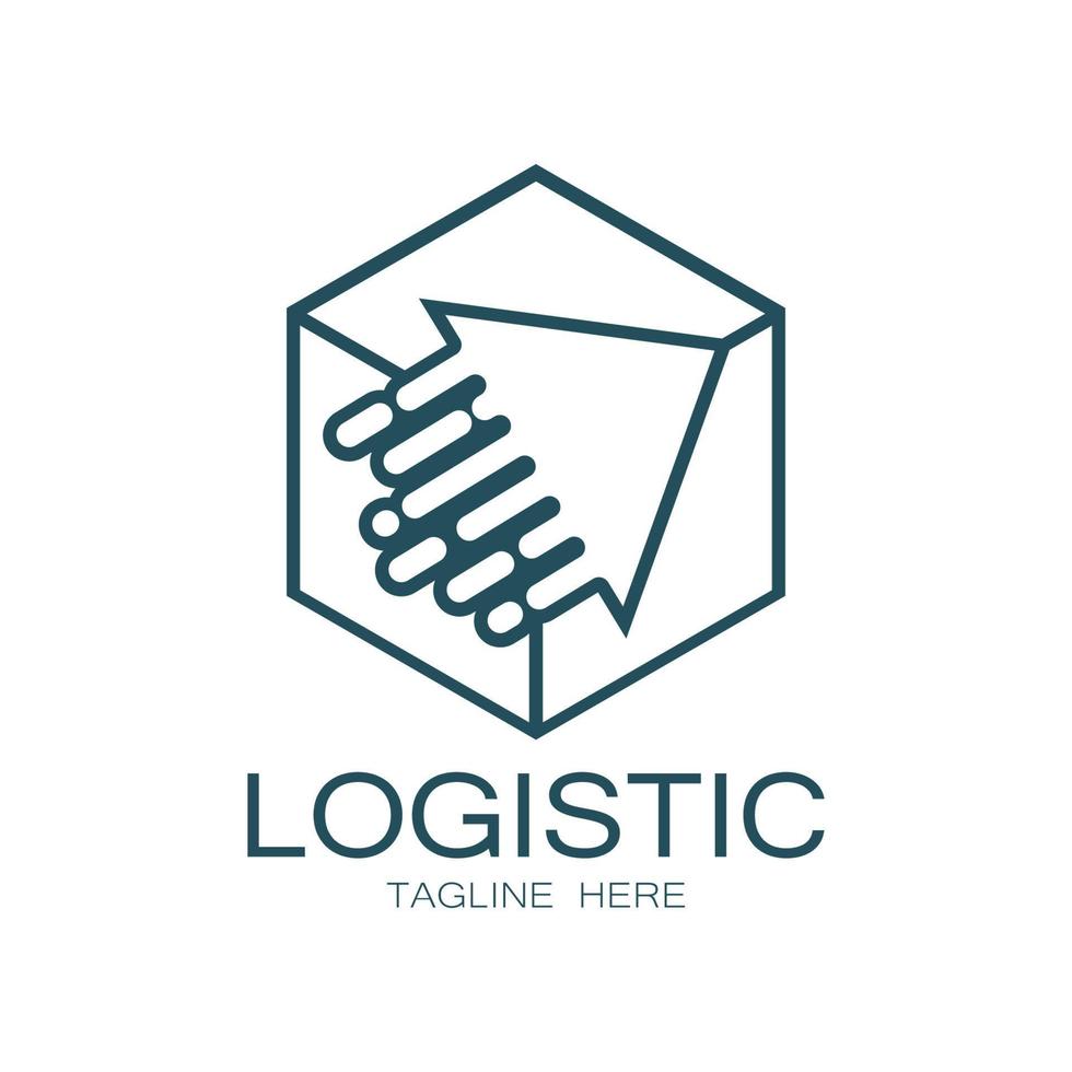 logistique logo icône illustration vecteur conception distribution symbole livraison de marchandises économie finance