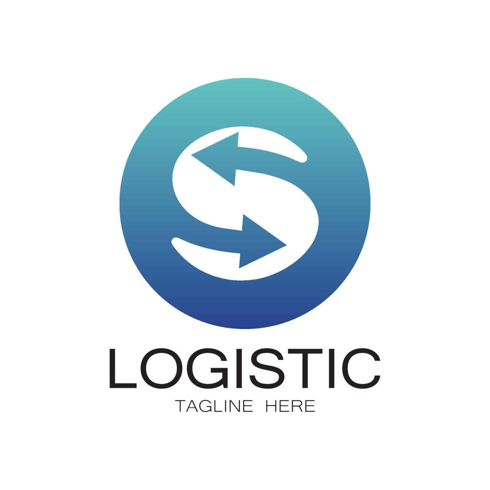 logistique logo icône illustration vecteur conception distribution symbole livraison de marchandises économie finance