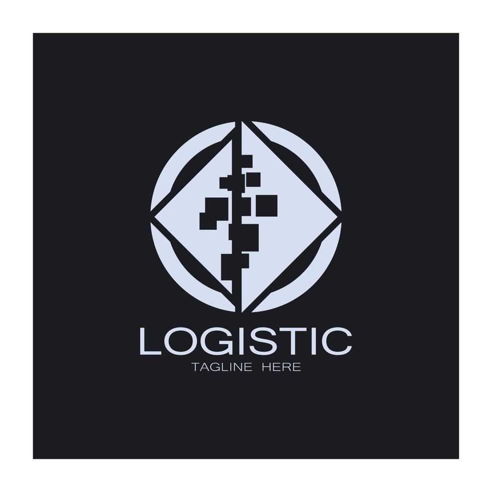 logistique logo icône illustration vecteur conception distribution symbole livraison de marchandises économie finance