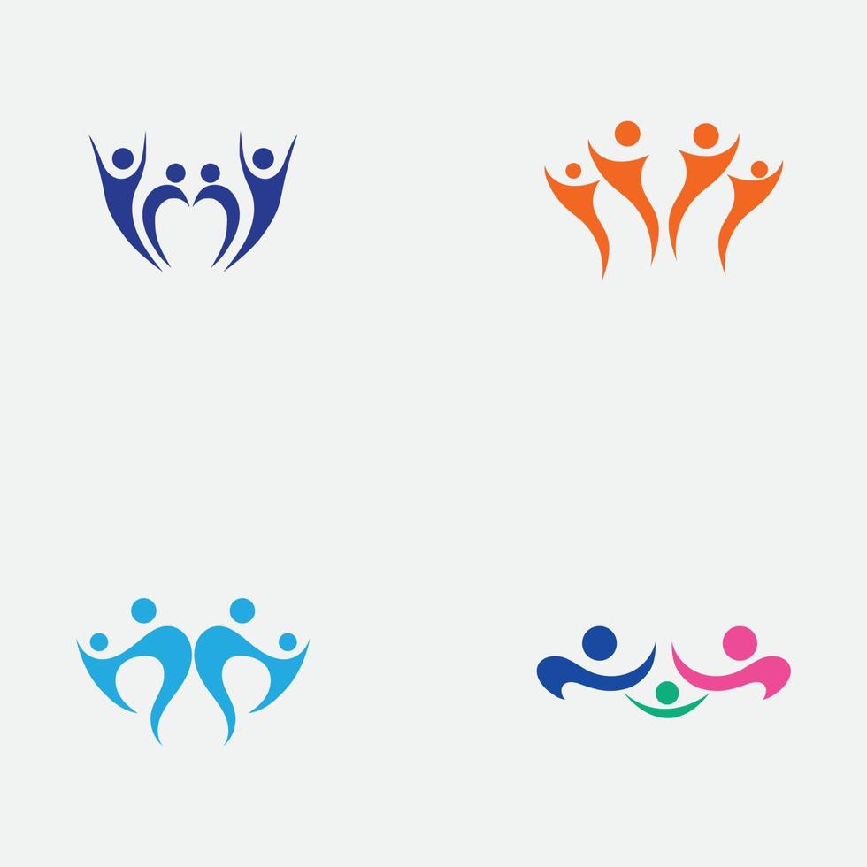 modèle de conception de logo de famille - vecteur