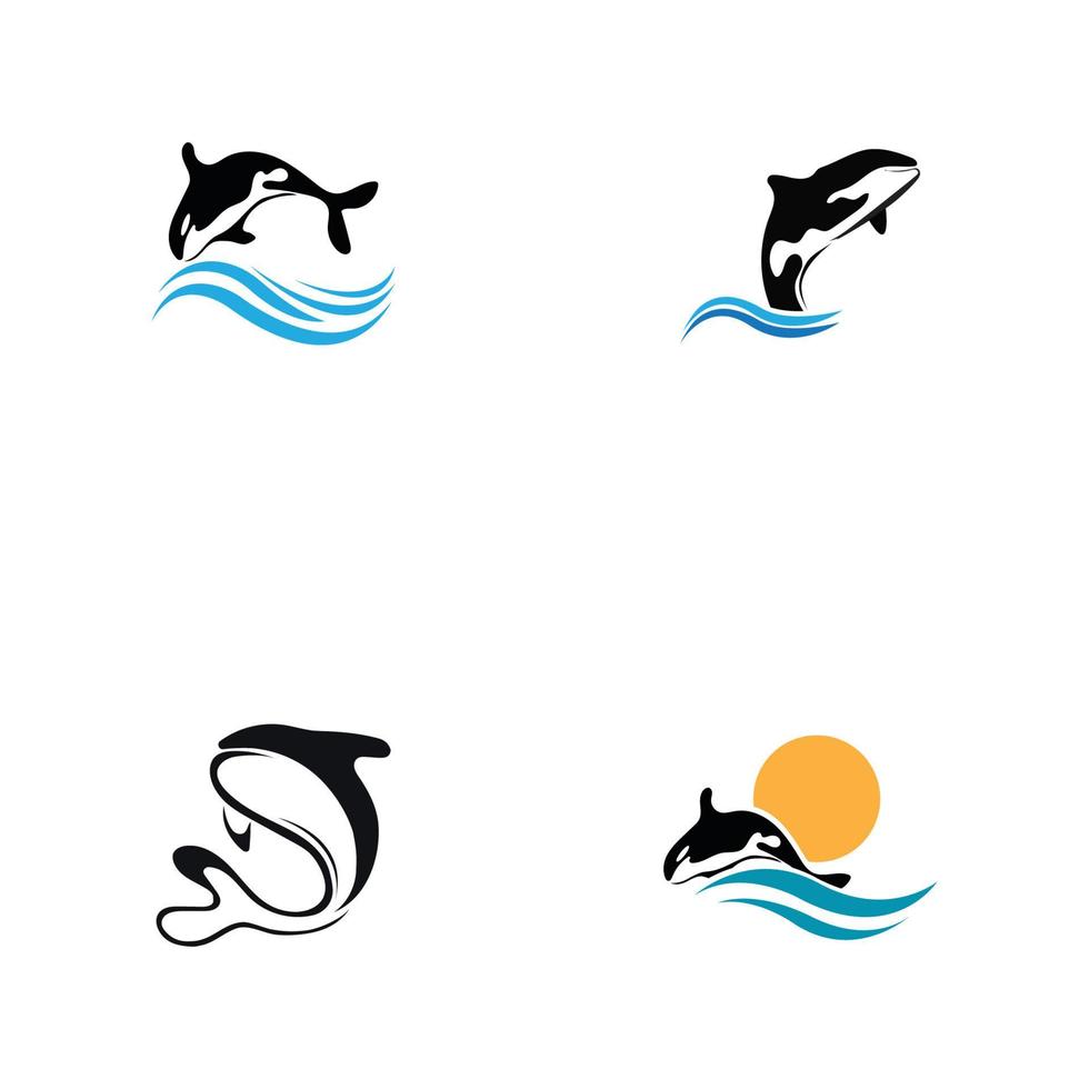 illustration vectorielle du logo orca sur un design tendance. vecteur