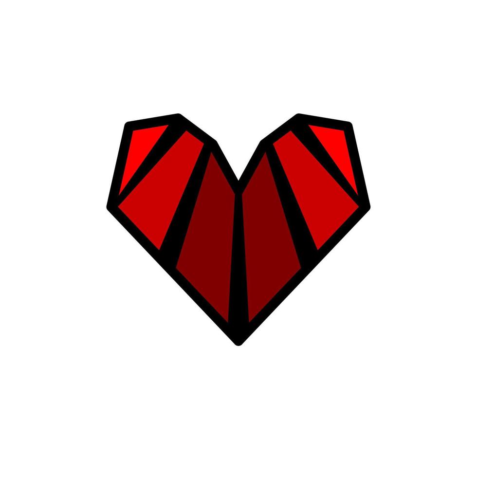 conception d'icône d'amour, icône simple avec concept d'élégance, parfaite pour le symbole de la Saint-Valentin ou votre logo d'entreprise vecteur