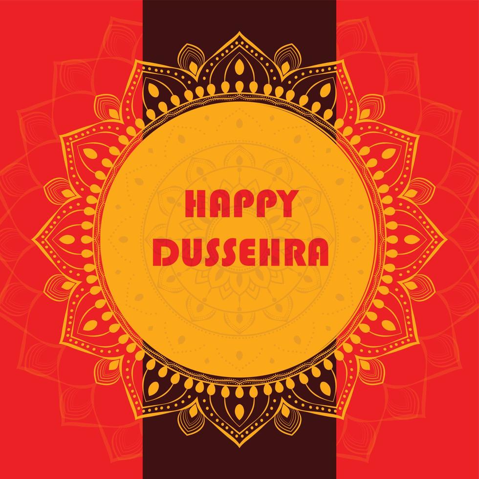 joyeux festival dussehra. illustration. publicités créatives sur les réseaux sociaux vecteur