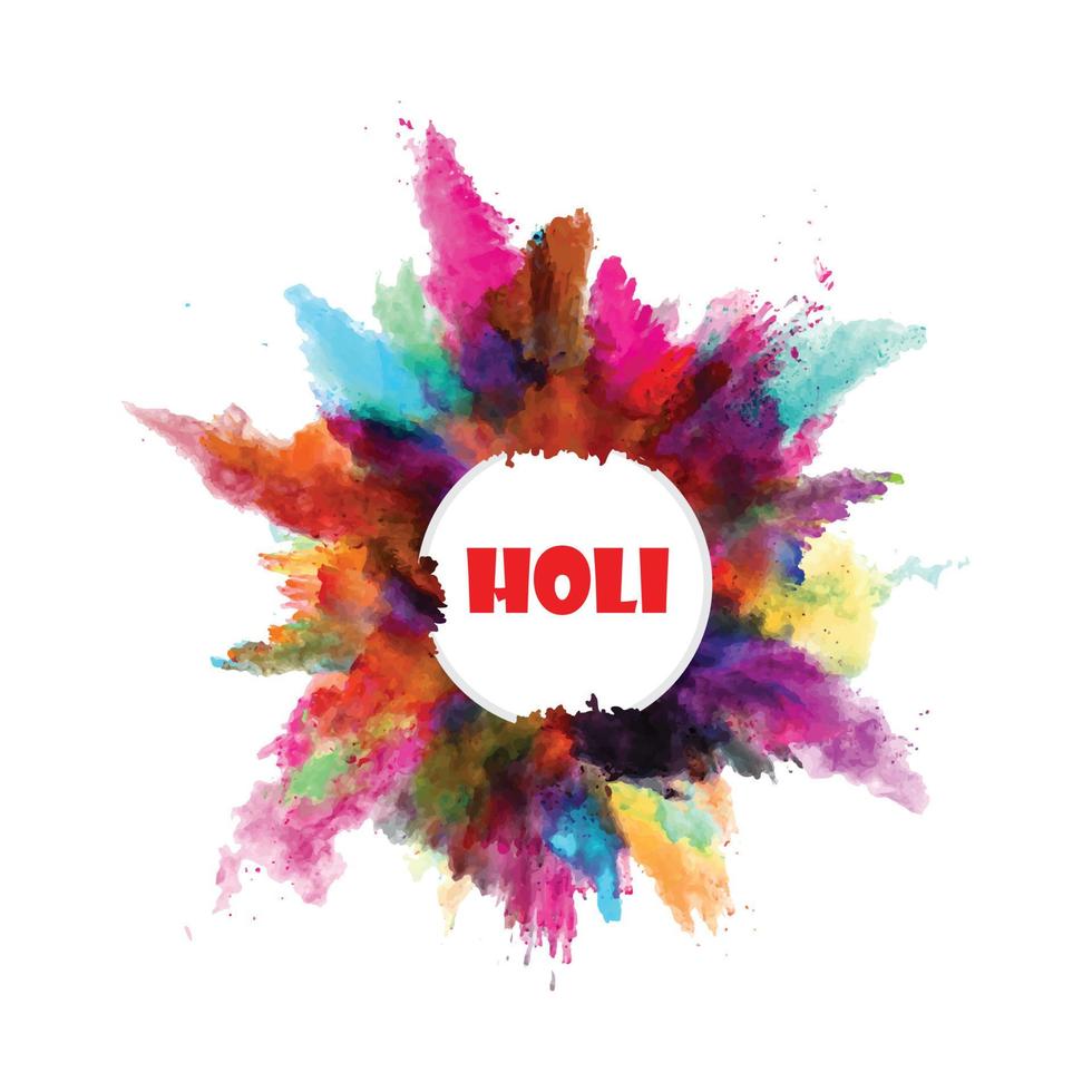 bannière d'affiche du festival holi créative. vecteur