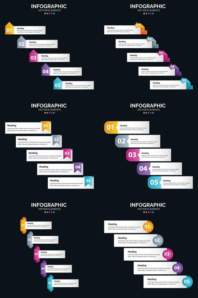 utilisez des infographies vectorielles pour communiquer efficacement vos concepts d'entreprise. vecteur