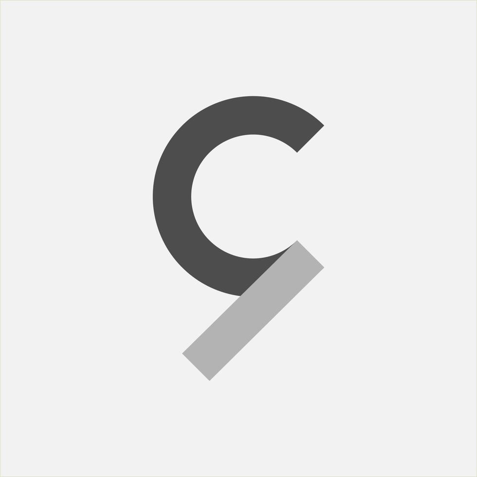 lettre c icône logo avec un modèle de conception de vecteur d'élément
