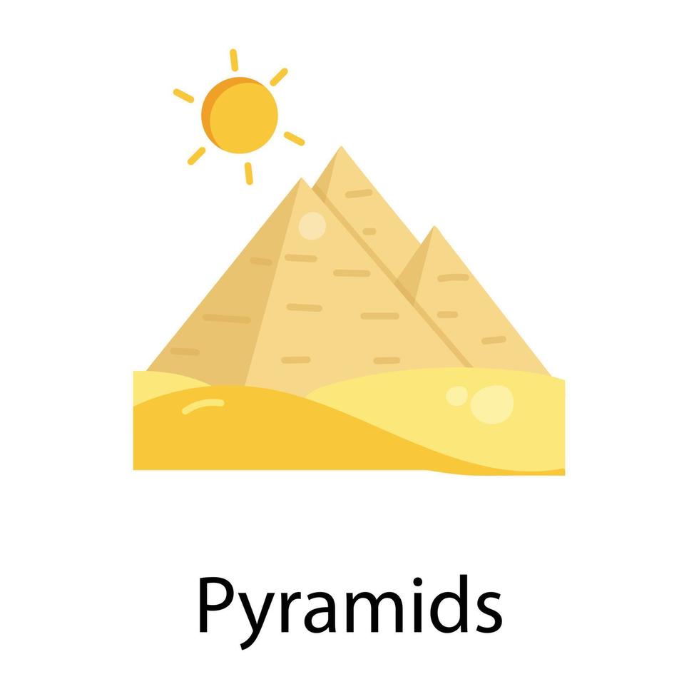 concepts de pyramides à la mode vecteur