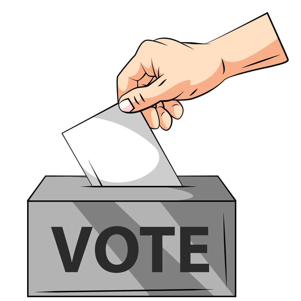 vote main illustration vecteur