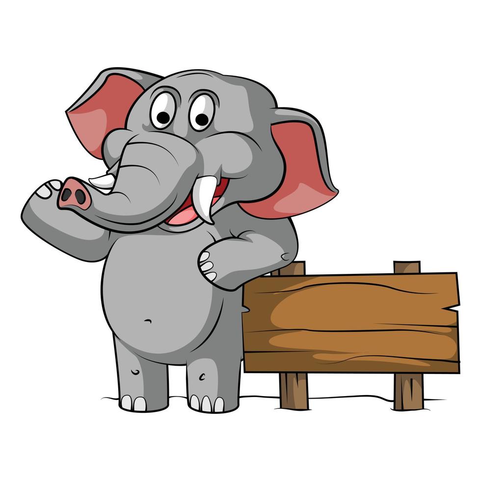 sourire éléphant illustration vecteur