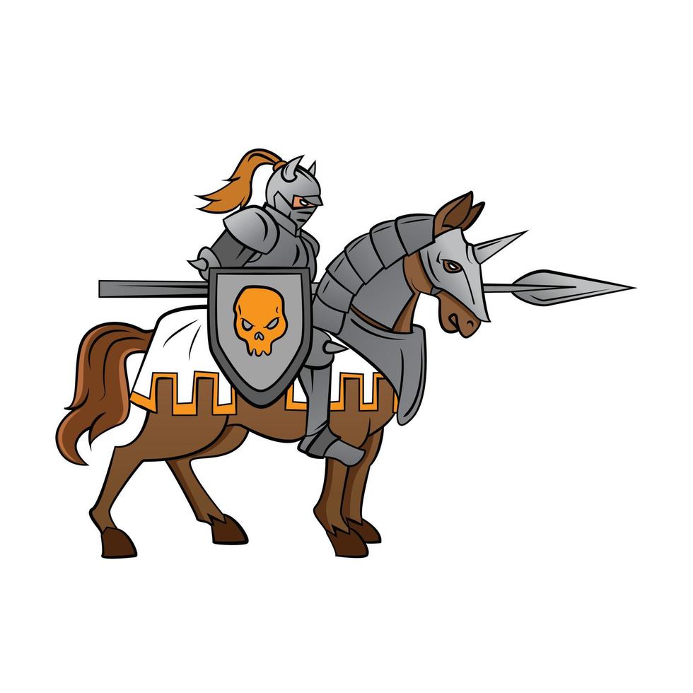 chevalier, cavalier, illustration vecteur
