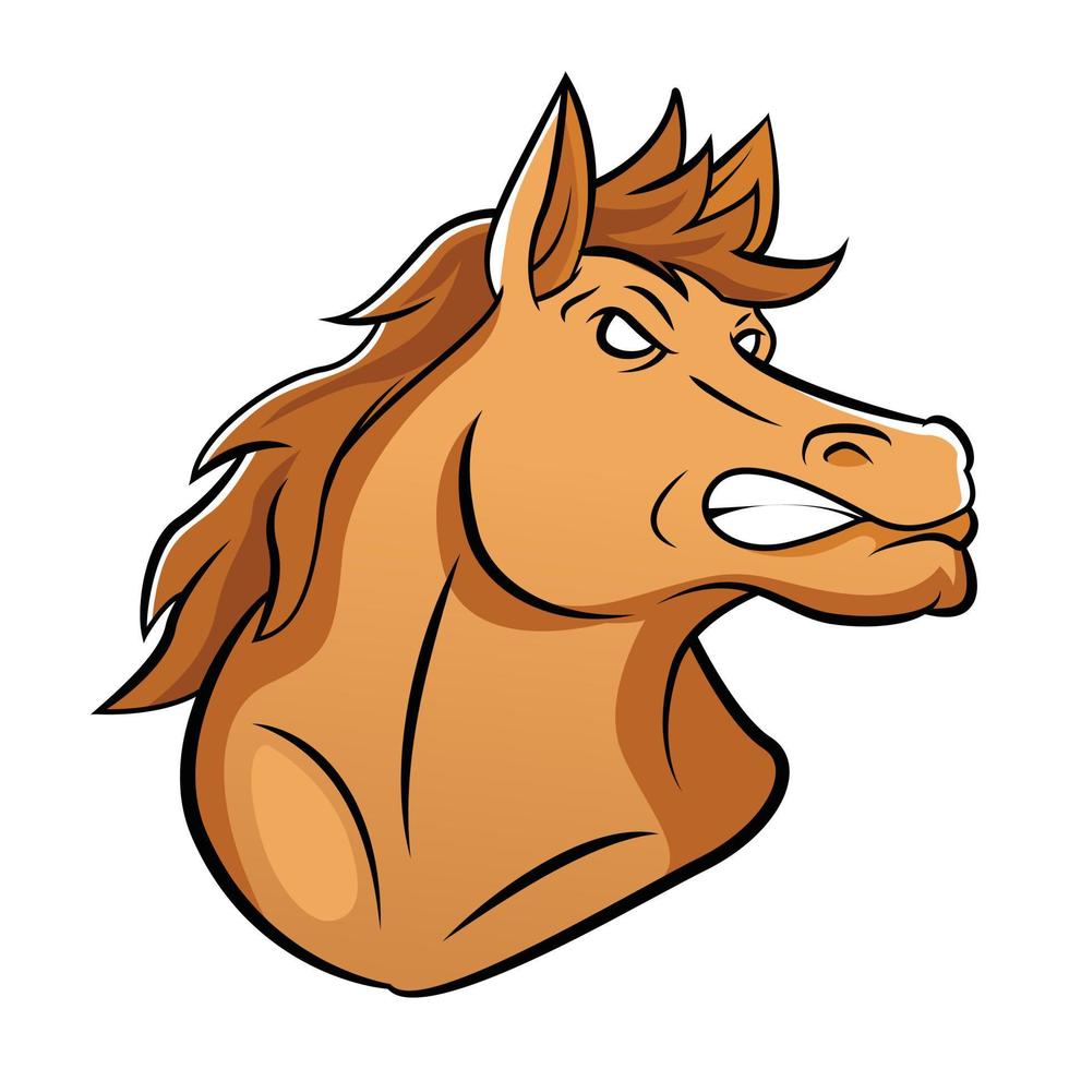 illustration de mascotte de cheval vecteur