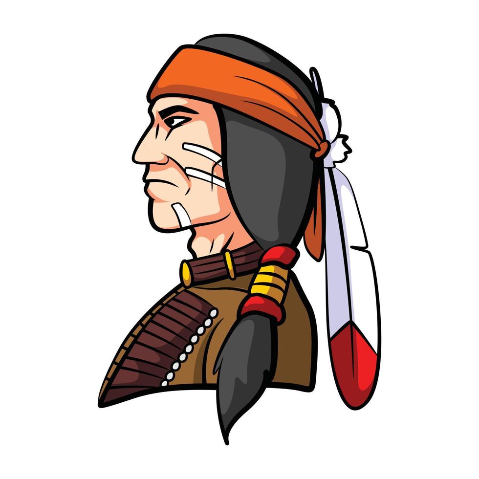 illustration de mascotte apache vecteur